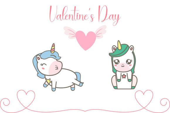 Download Valentine Unicorn Couple Illustration - Couple illustration Collection