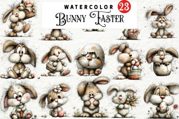 Download Whimsical Bunny Easter Clipart - Easter clipart Collection