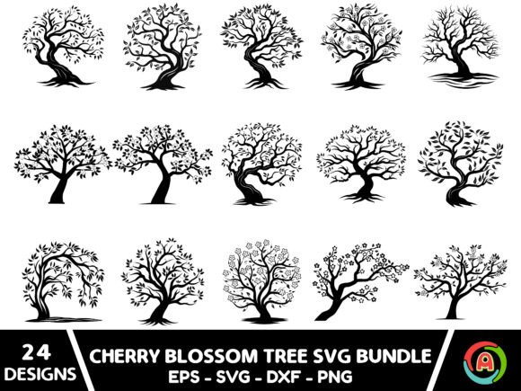 Download Cherry Blossom Tree Svg Bundle - Blossom tree Collection